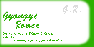 gyongyi romer business card